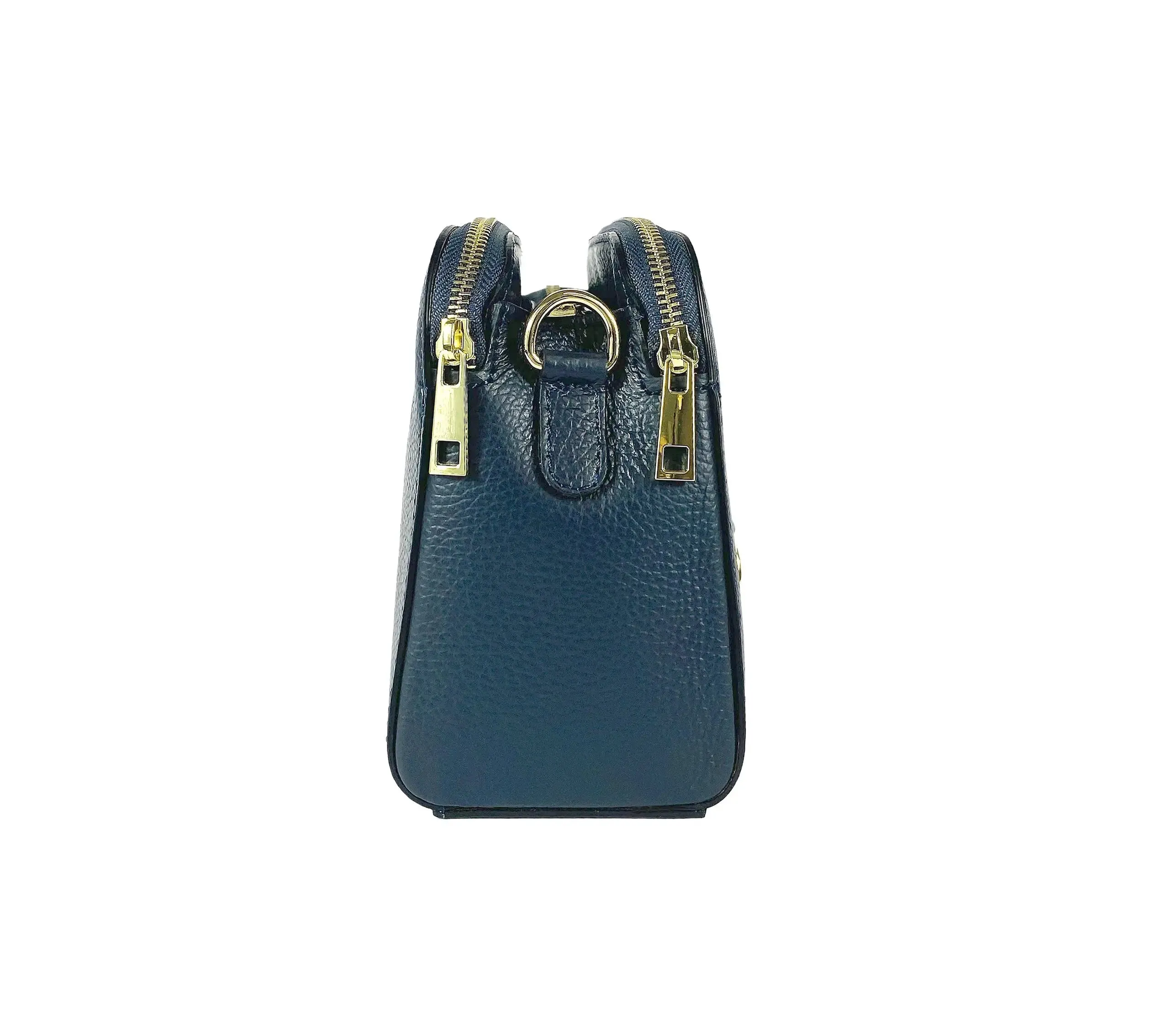 Artisan Blue Leather Crossbody Purse by Renato Borzatta - Timeless Italian Luxury