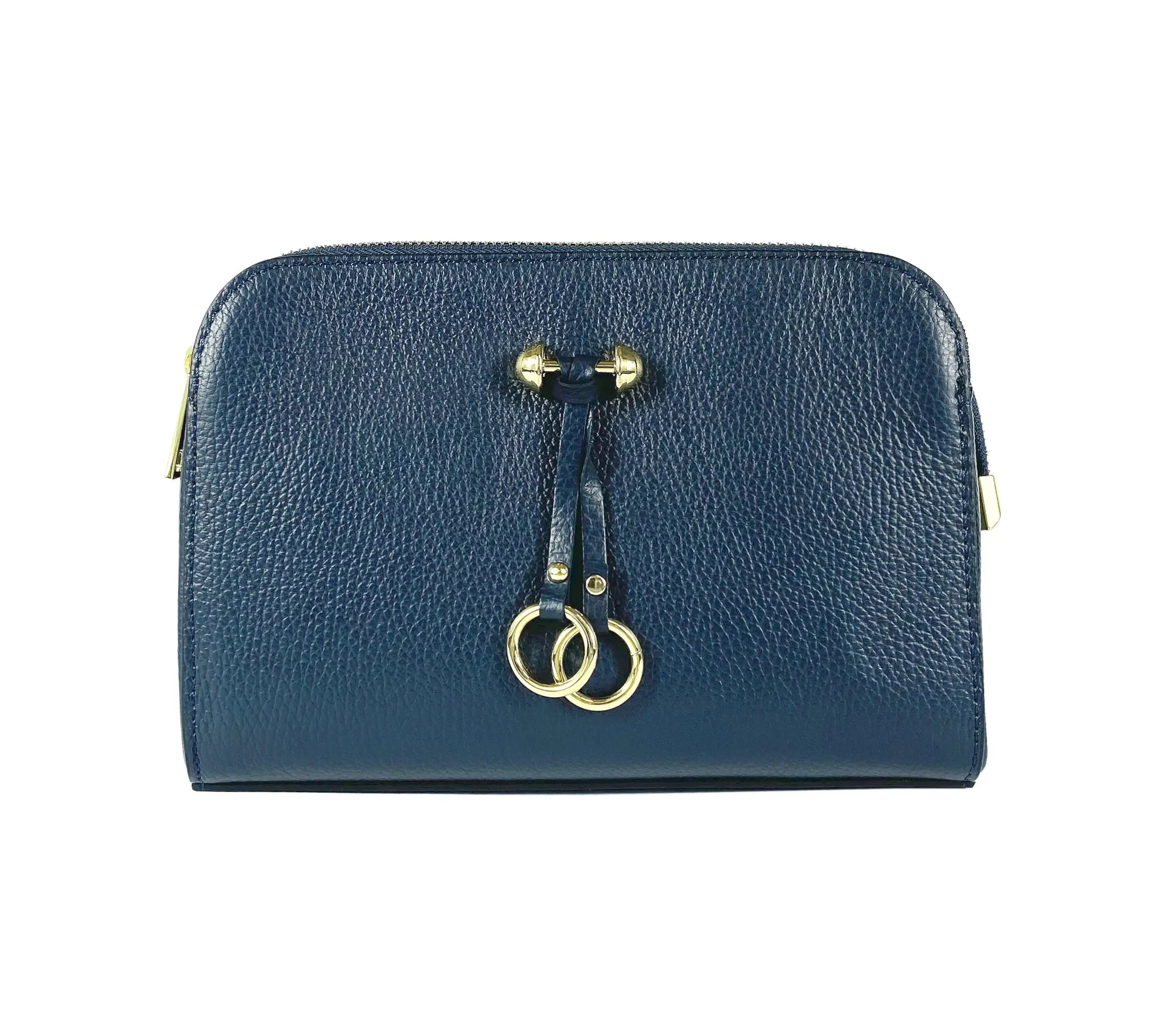 Artisan Blue Leather Crossbody Purse by Renato Borzatta - Timeless Italian Luxury