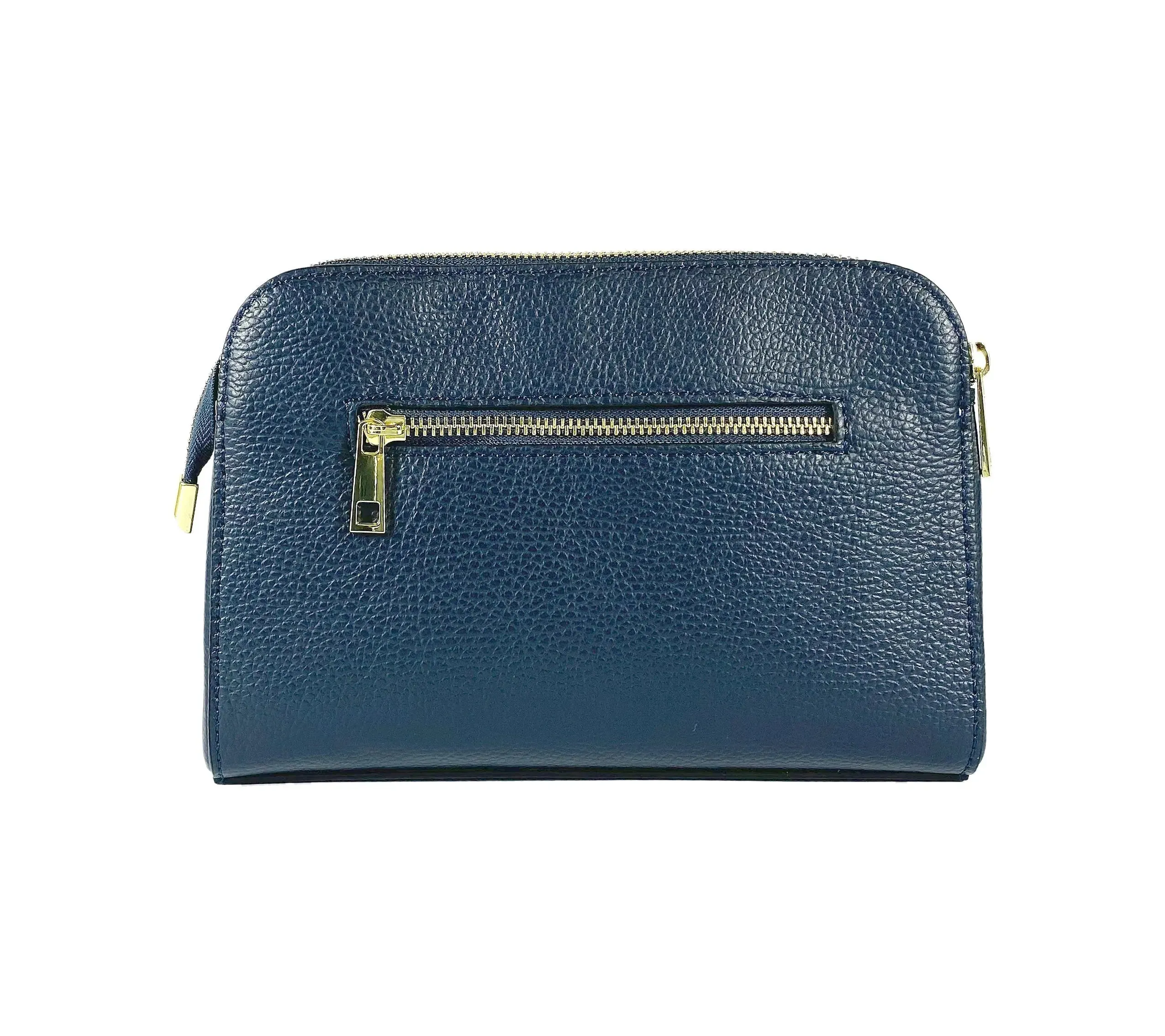 Artisan Blue Leather Crossbody Purse by Renato Borzatta - Timeless Italian Luxury