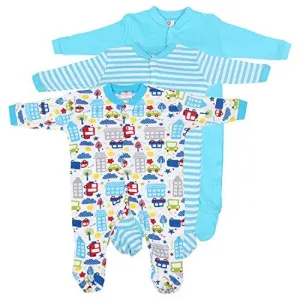 Baby Grow Minni Berry Long Sleeve Cotton Sleep Suit Romper Set of 3 For Boy (3-6M)