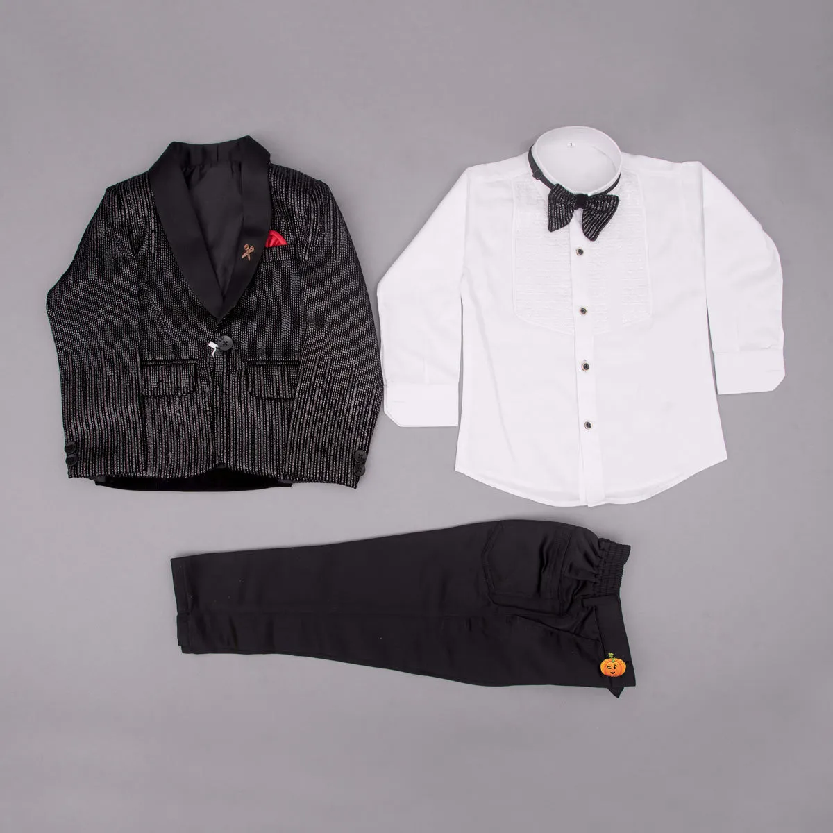 Black Sequin Boys Tuxedo Suit