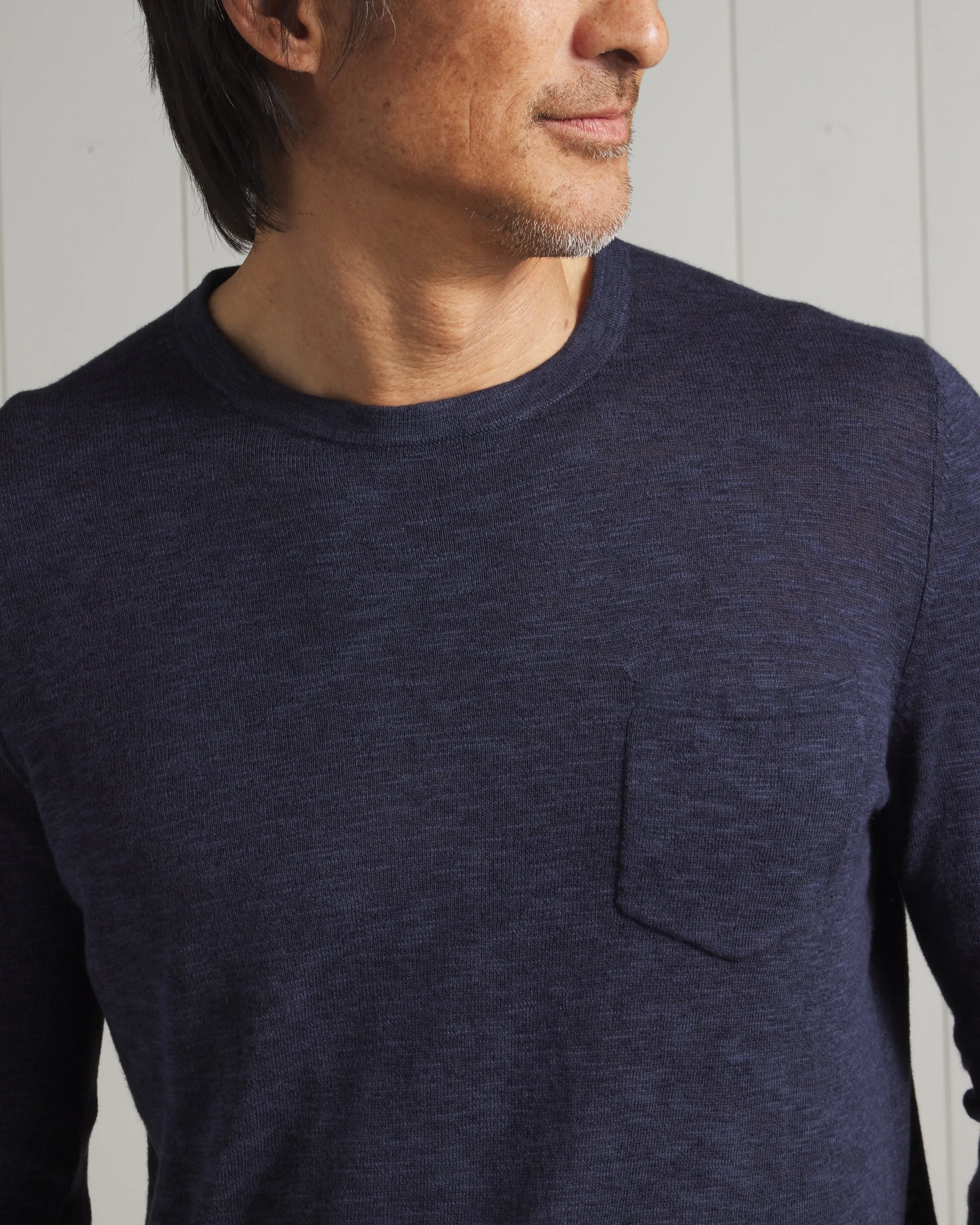 Cloud Cotton Sweater Crew - Navy