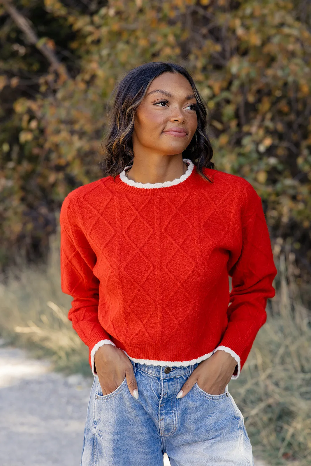 Cosmic Love Scalloped Sweater