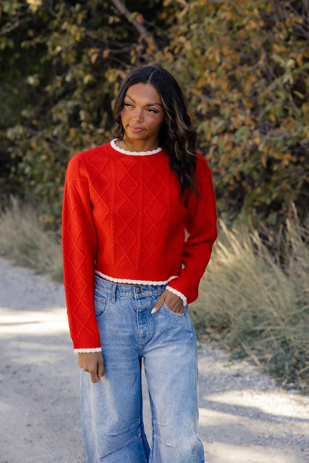 Cosmic Love Scalloped Sweater