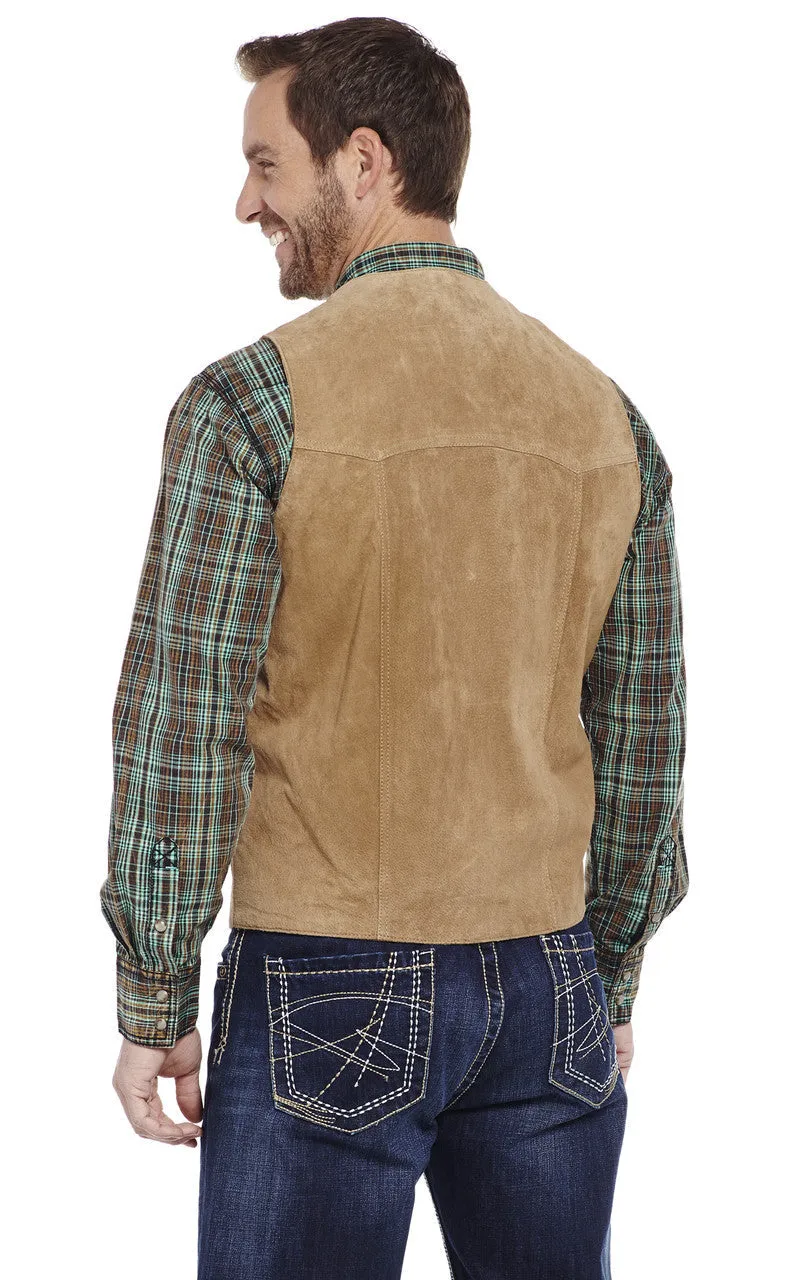 Cripple Creek Mens Suede Leather Vest Style ML3061-24