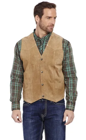 Cripple Creek Mens Suede Leather Vest Style ML3061-24