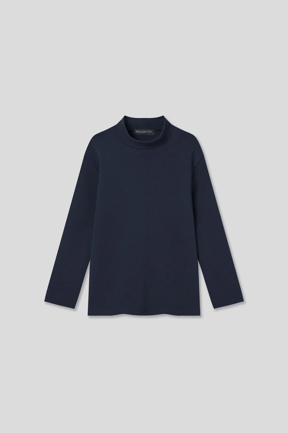 EDUARDO Youth Mock Neck semi-Over Brushed Heavy Cotton Long Sleeve Shirt.