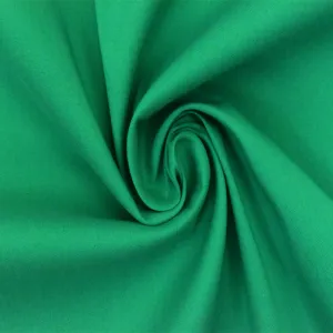 Emerald Green Solid Stretch Cotton Blend Broadcloth Woven Fabric