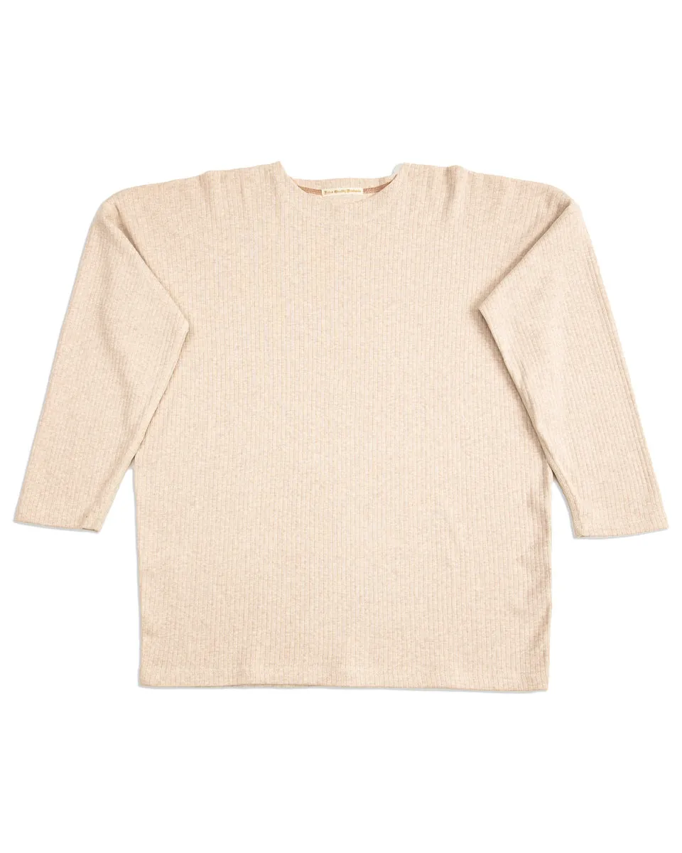 Extra Cotton Rib Crewneck L/S - Ecru