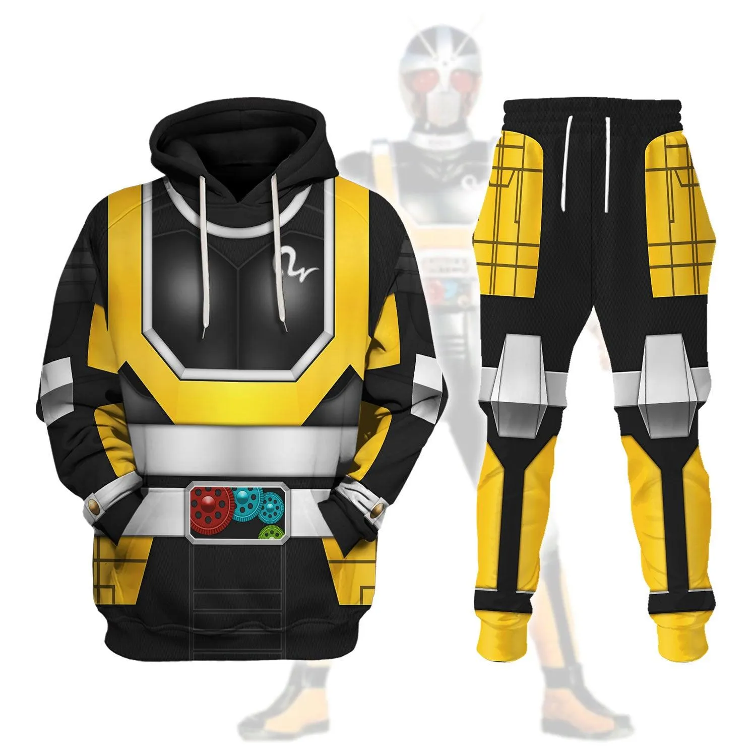 Gearhomie Simulation Super Gold Kamen Rider Black RX Cosplay Costumes Hoodies Sweatshirt T-shirt Tracksuit