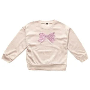 GLITTER BOW SWEATSHIRT