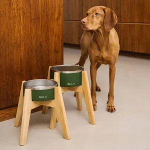 GULA | Bamboo Dog Bowl Stand