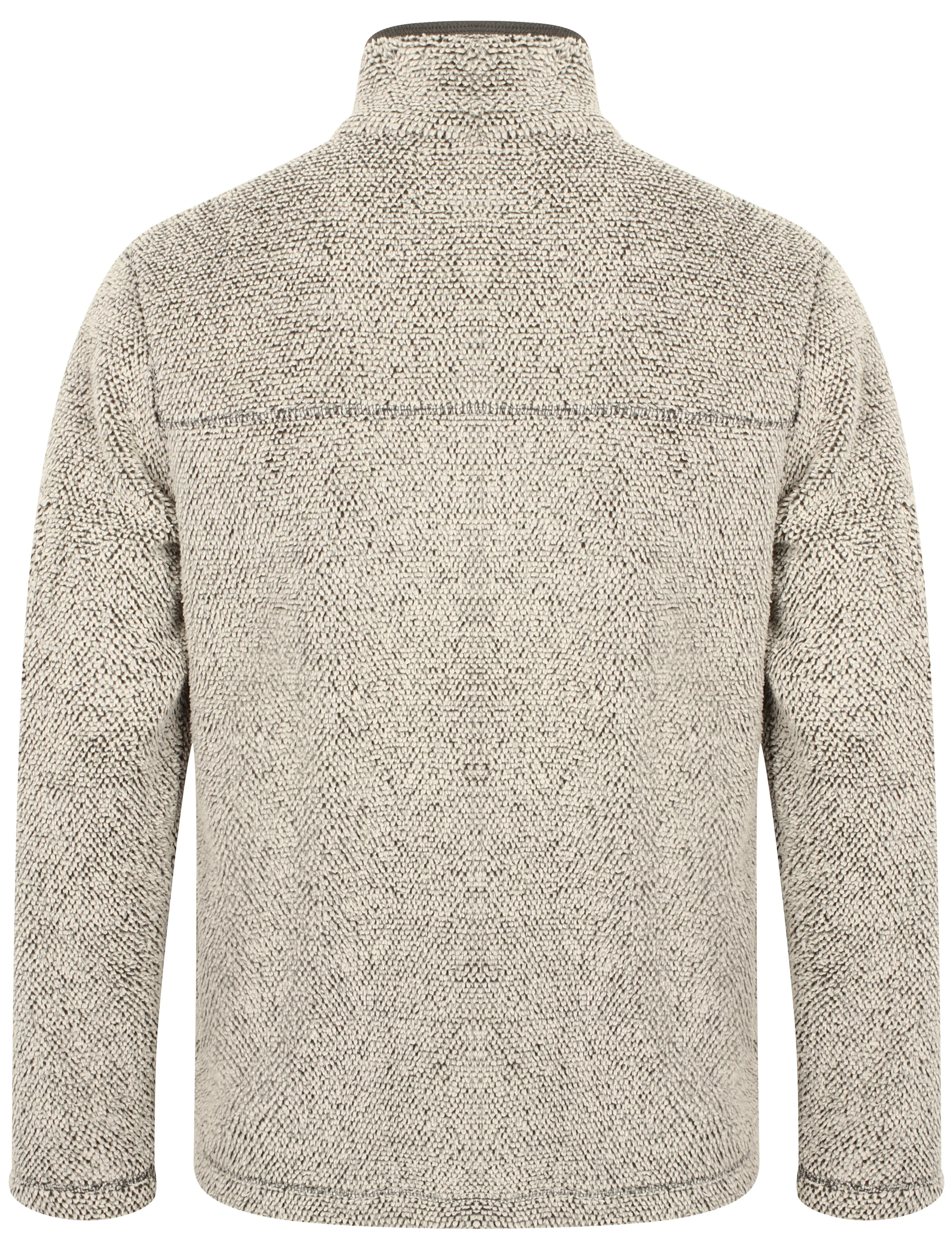 Holwood Soft Jacquard Fleece Lined Bonded Jacket In Cream / Castlerock - Kensington Eastside