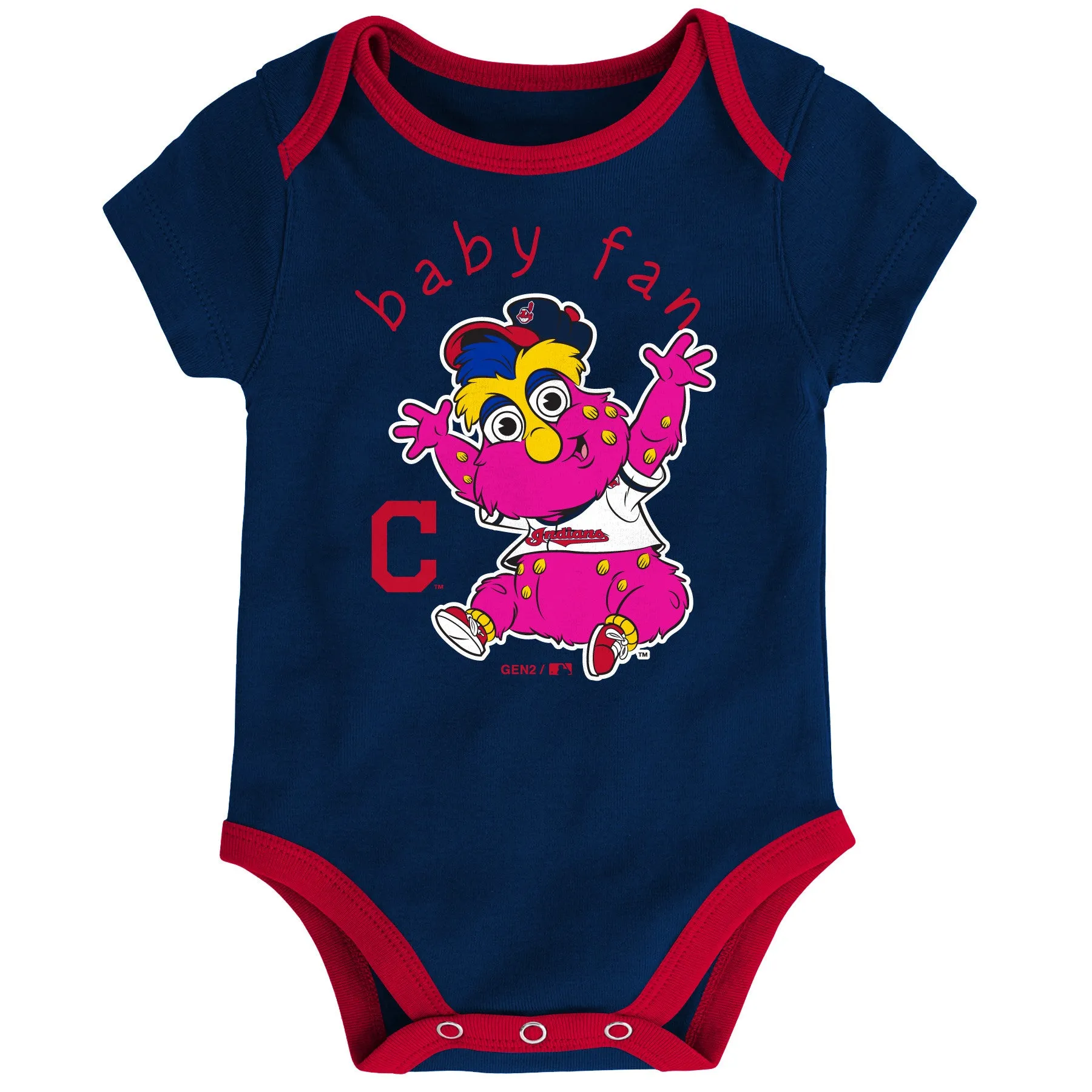 Indians Baby Fan Mascot Creeper Set