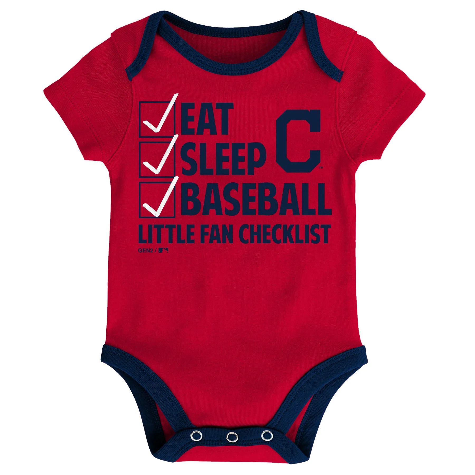 Indians Baby Fan Mascot Creeper Set