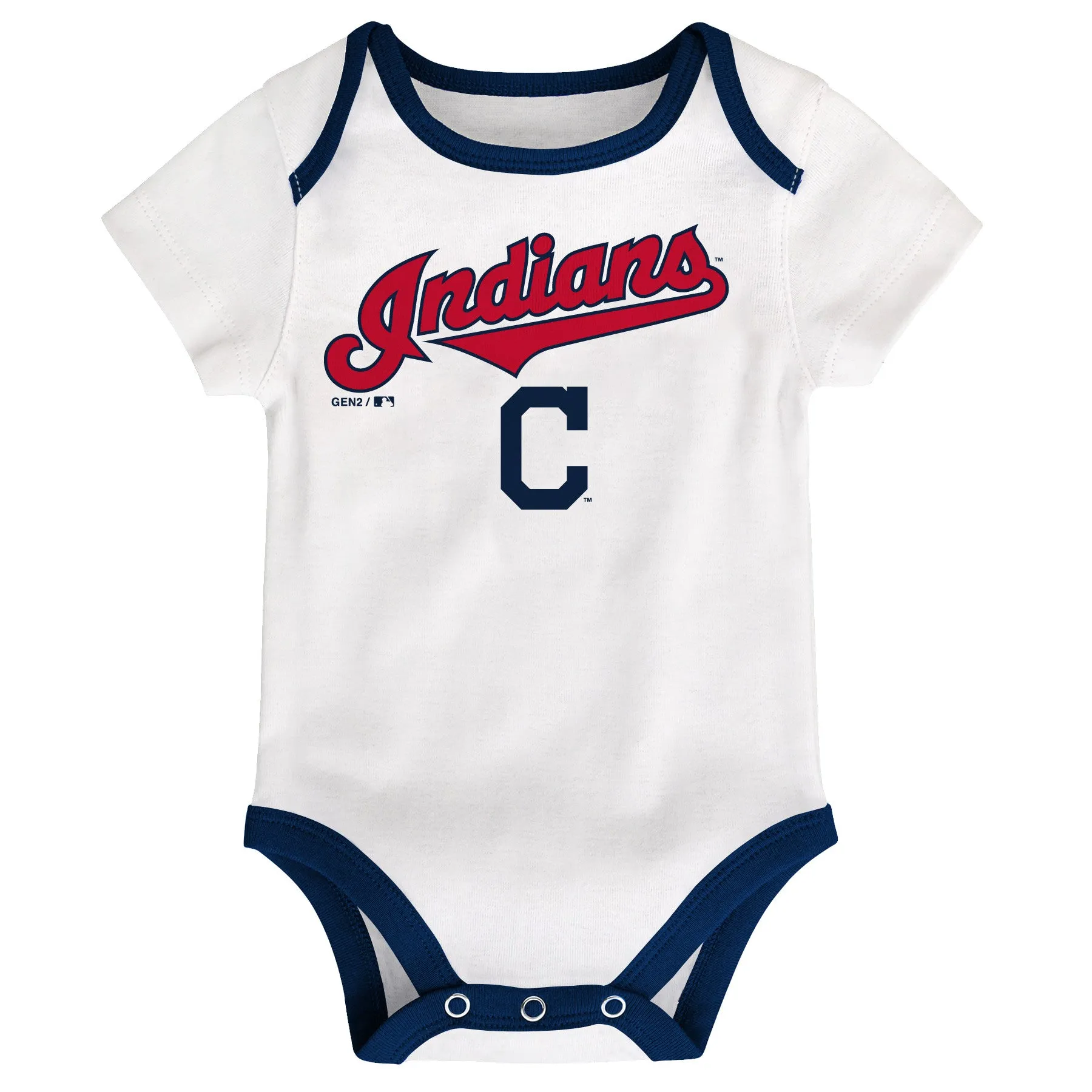 Indians Baby Fan Mascot Creeper Set