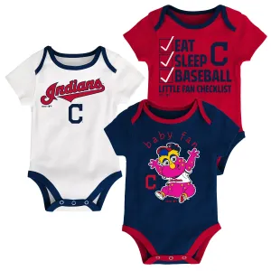 Indians Baby Fan Mascot Creeper Set