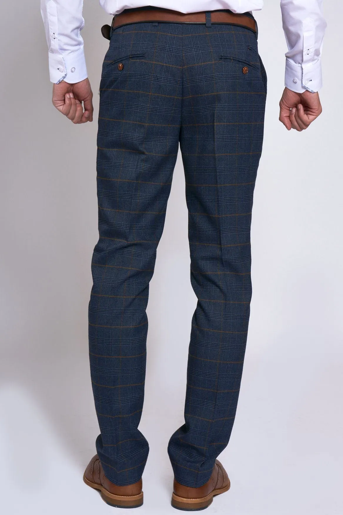 Jenson Navy Check Suit | Check Suit | Wedding Wear | Office Wear