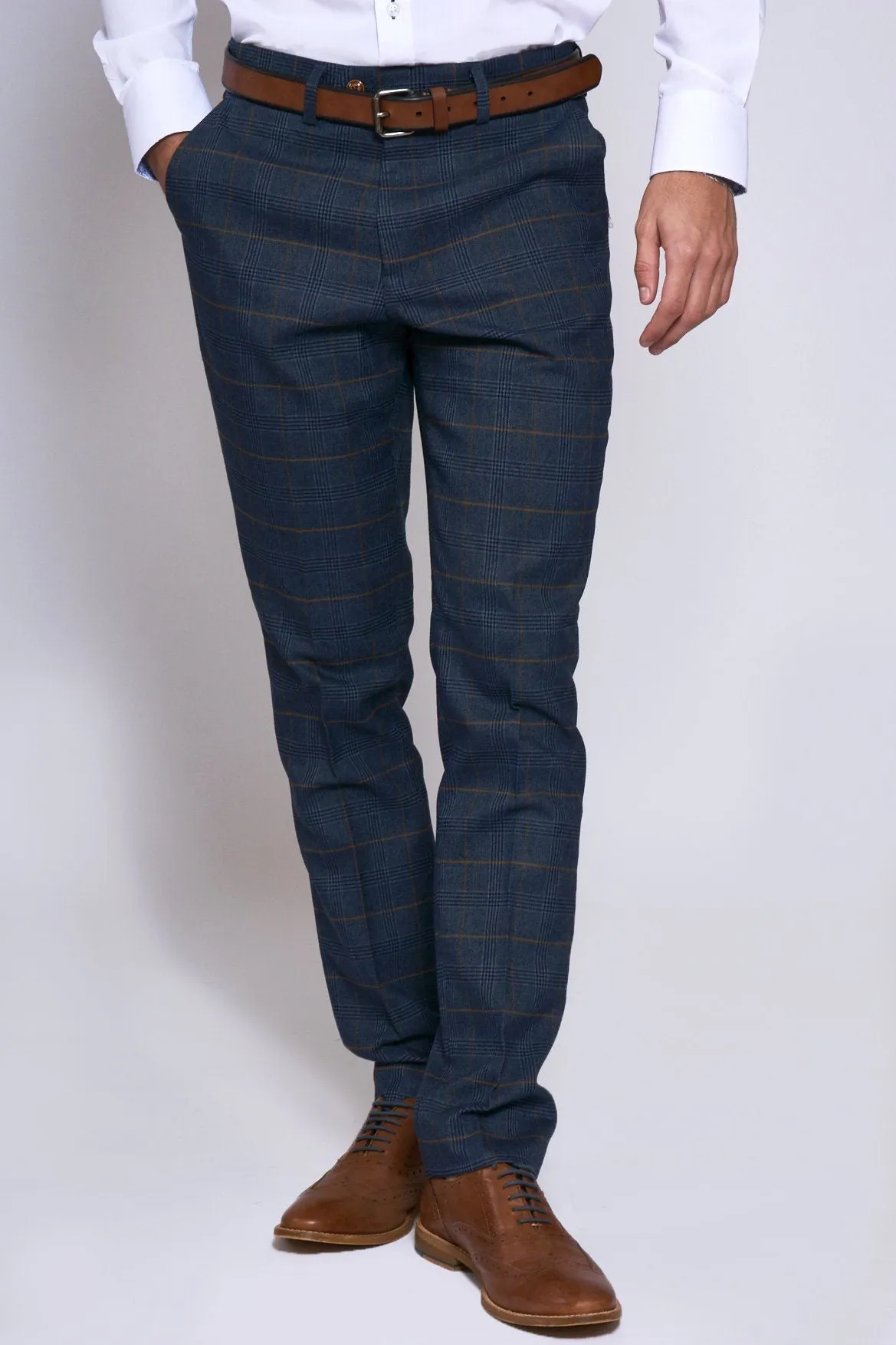 Jenson Navy Check Suit | Check Suit | Wedding Wear | Office Wear