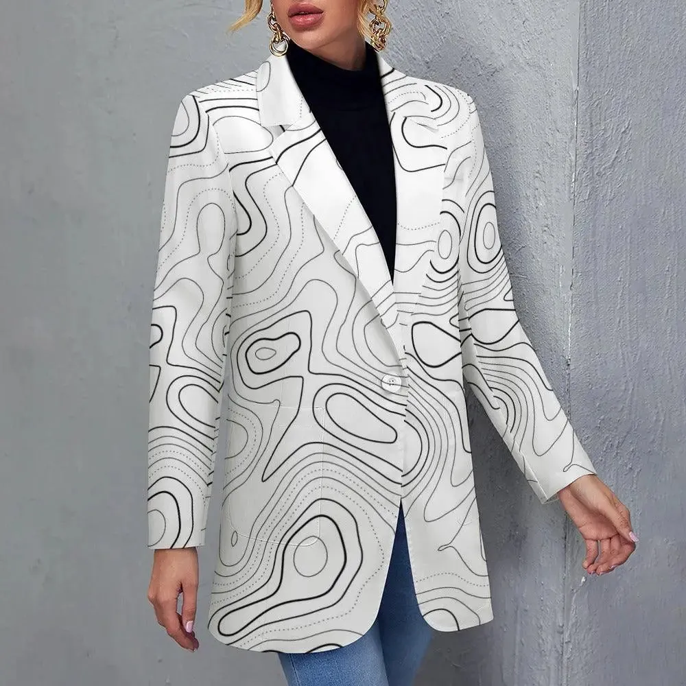 Luxury line Women's Stylish White Blazer