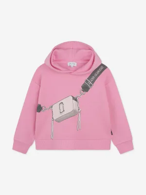 MARC JACOBS Girls Snapshot Bag Print Hoodie in Pink