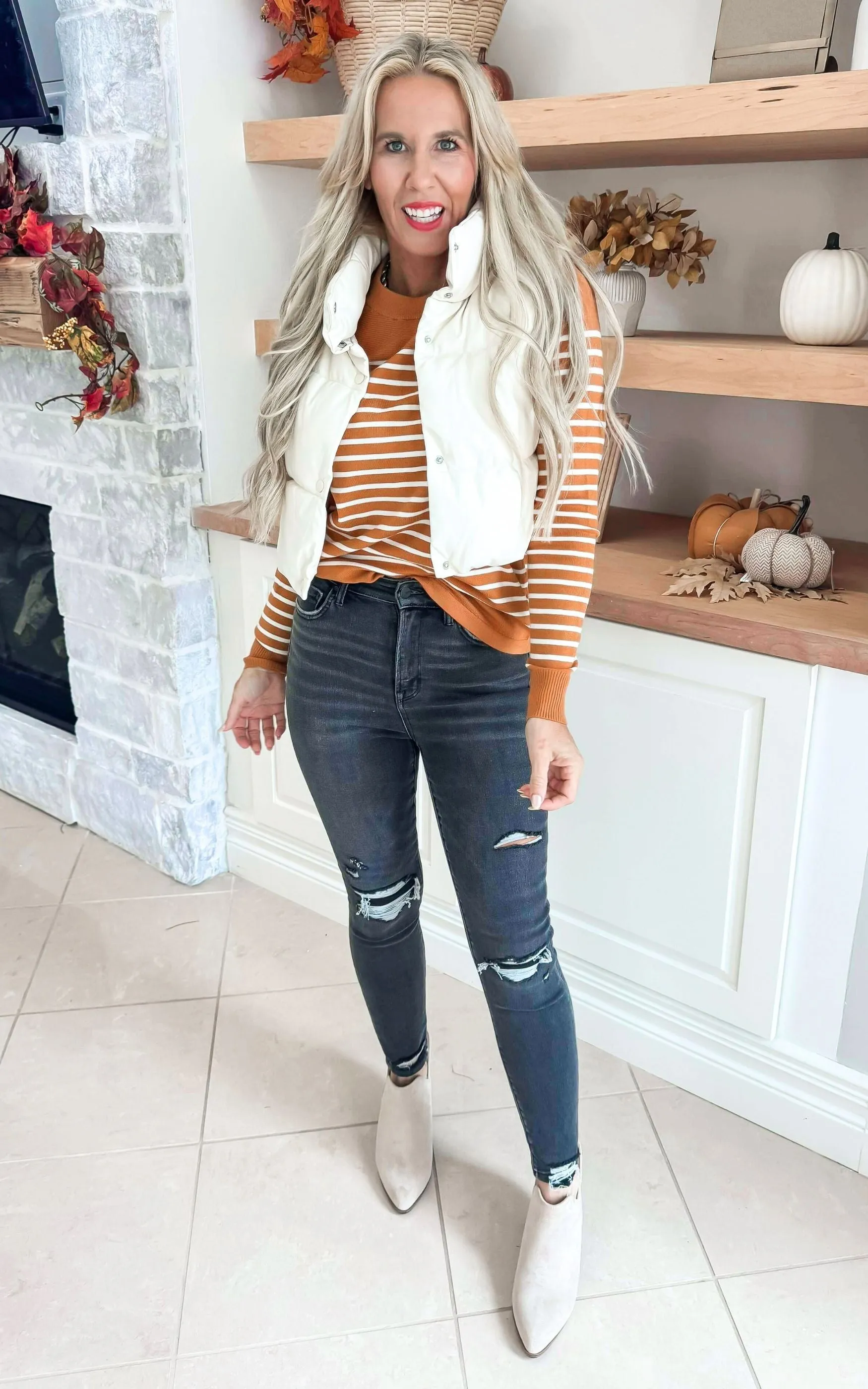 Marigold Stripe Sweater Top