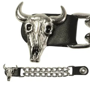 Motorcycle Cow Head Leather Vest Extender