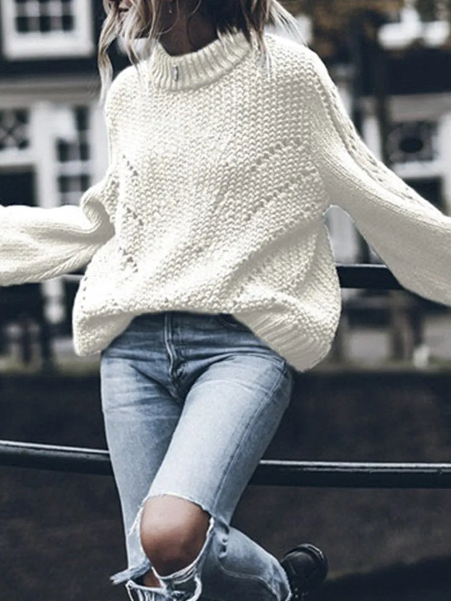 Never Too Soft Solid Color Jumpers Sweater - Multicolor