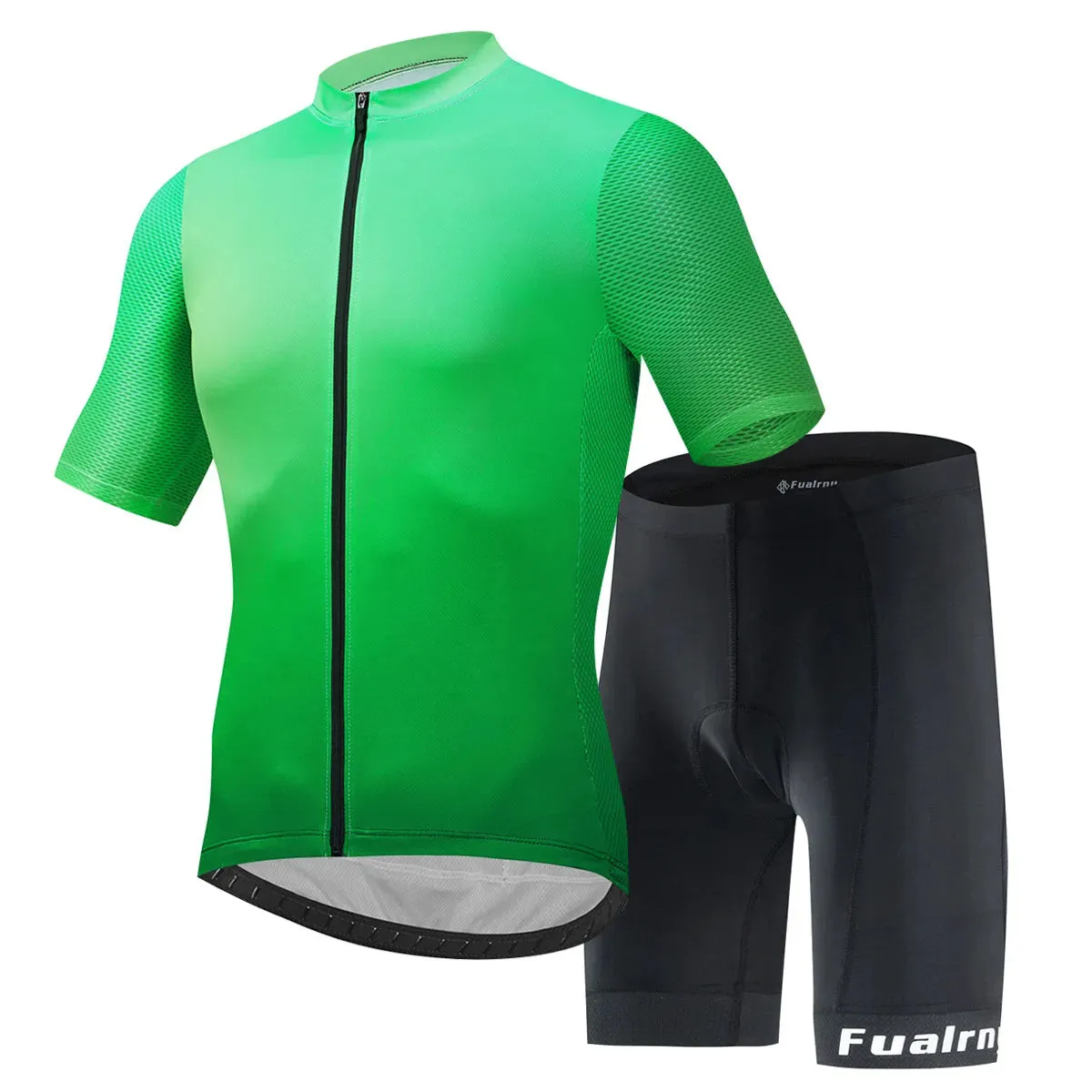 New Bicycle Sets Cycling Breathable Team Jersey Bib Shorts Suits Mens Outdoor Riding 4D Gel Pad Reflective Bike Clothing Shorts