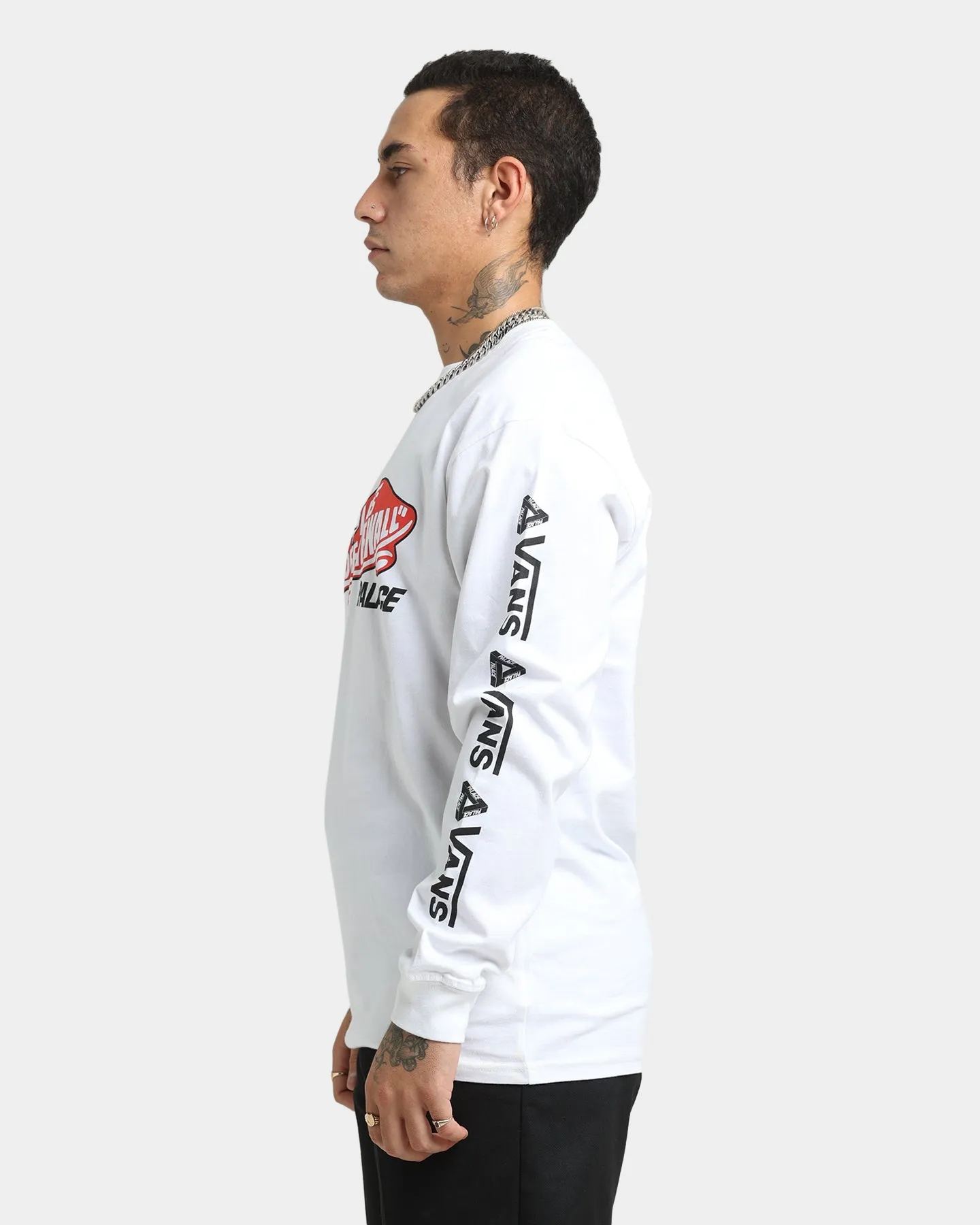 Palace Palace X Vans Duck Out Long Sleeve Shirt White