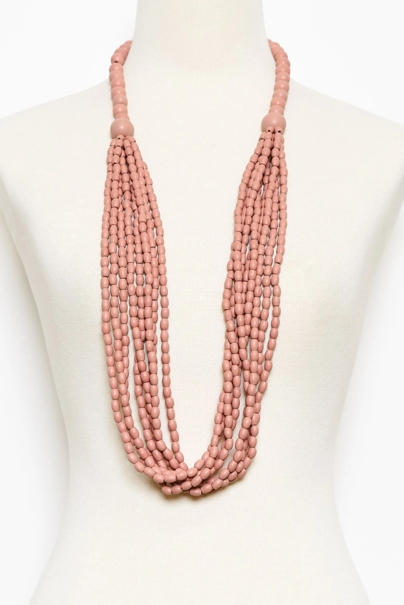 Pria Pink Beaded Necklace