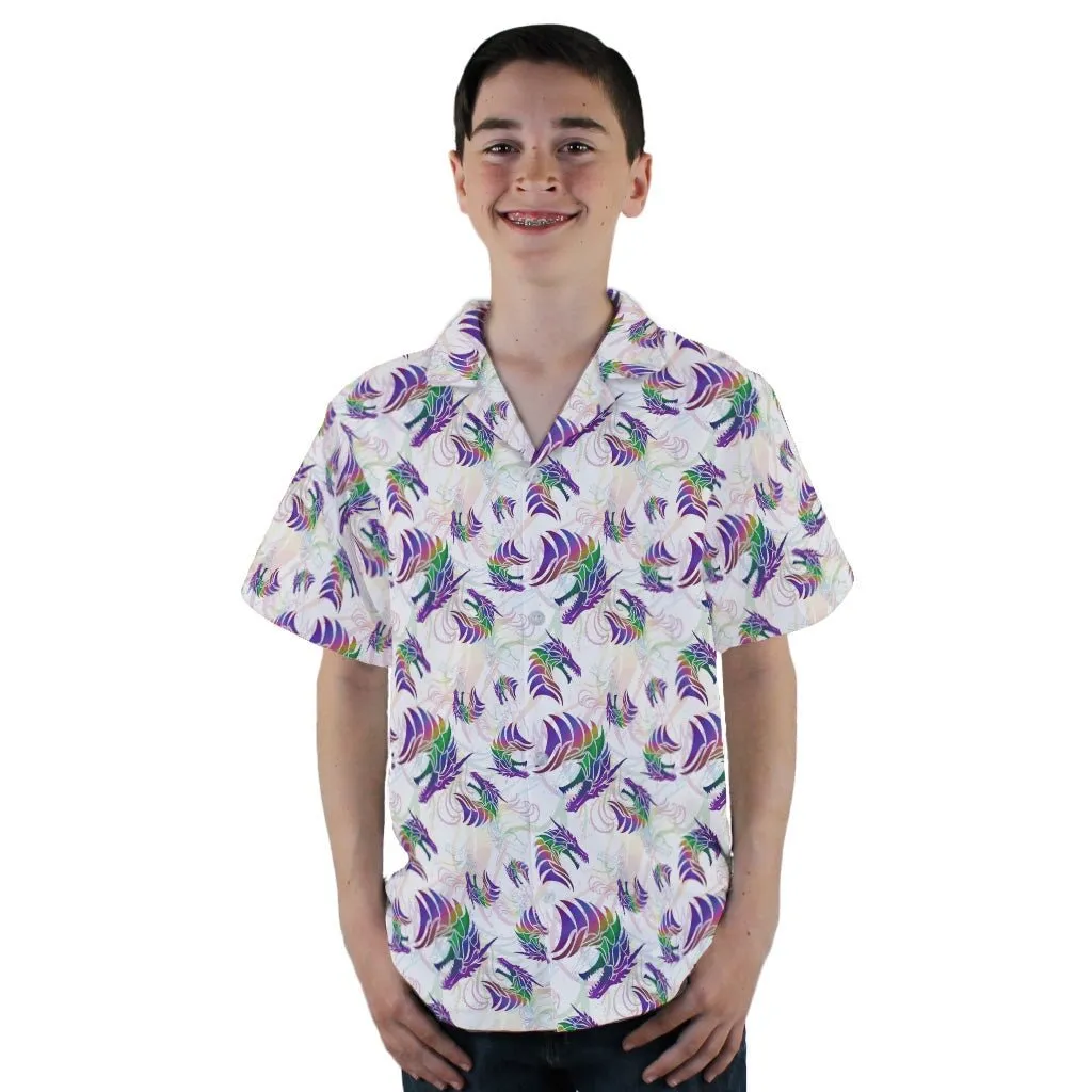 Rainbow Dragons and Unicorns Youth Hawaiian Shirt