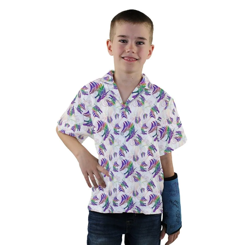 Rainbow Dragons and Unicorns Youth Hawaiian Shirt