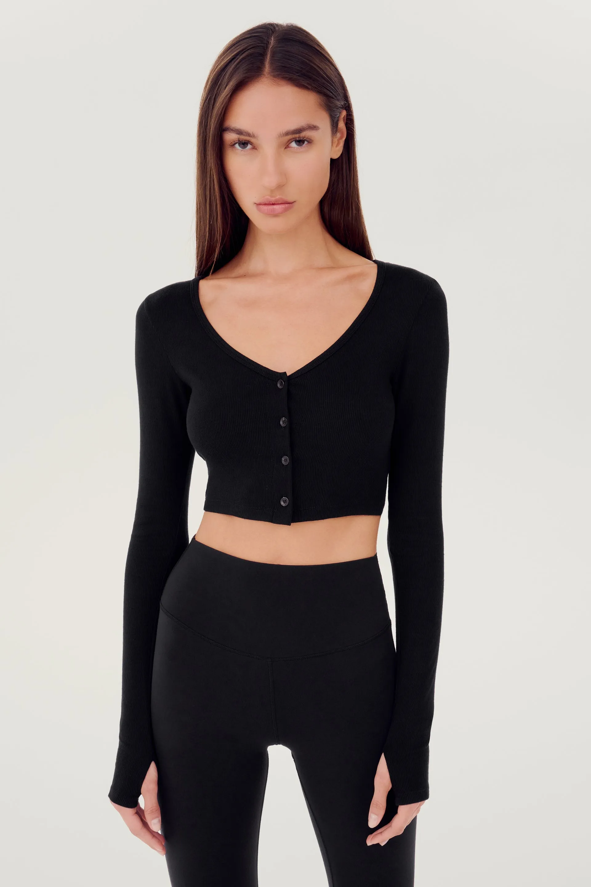 Rene Rib Crop Cardigan