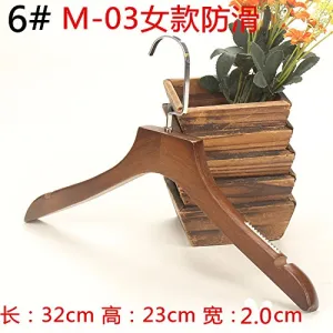 SHRCDC Natural Wood/Hanger 10Pack/Non-Slip(28-45.5Cm)/Brown/Children Adult/Tops/Pants/Skirt Suitable Hangers,10 Pcs,I32Cm