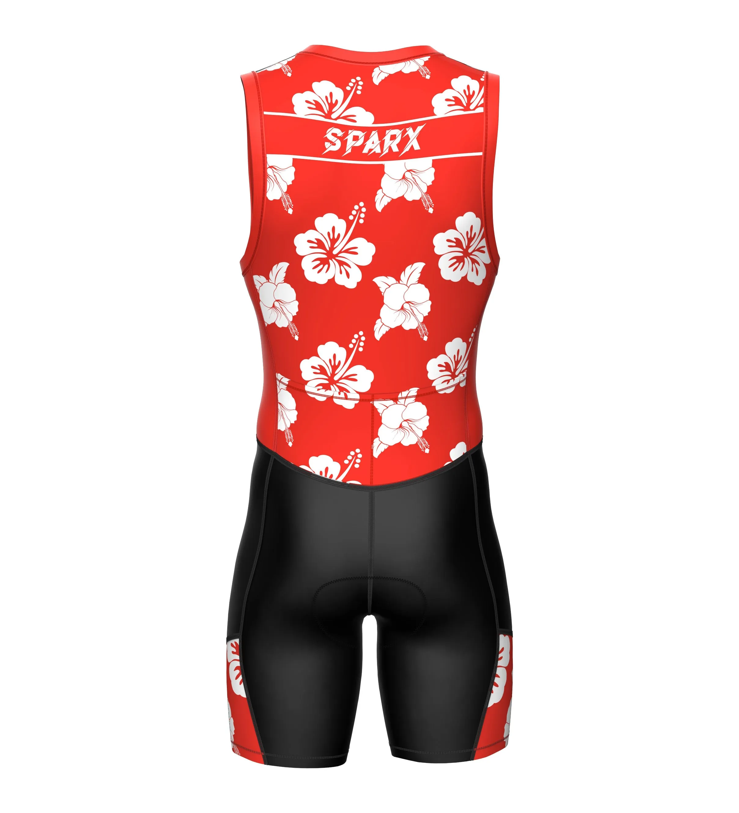 Sparx Men`s Floral Triathlon Suit Trisuit Race Skinsuit Cycling Speed Suit Italian Fabric Trisuit