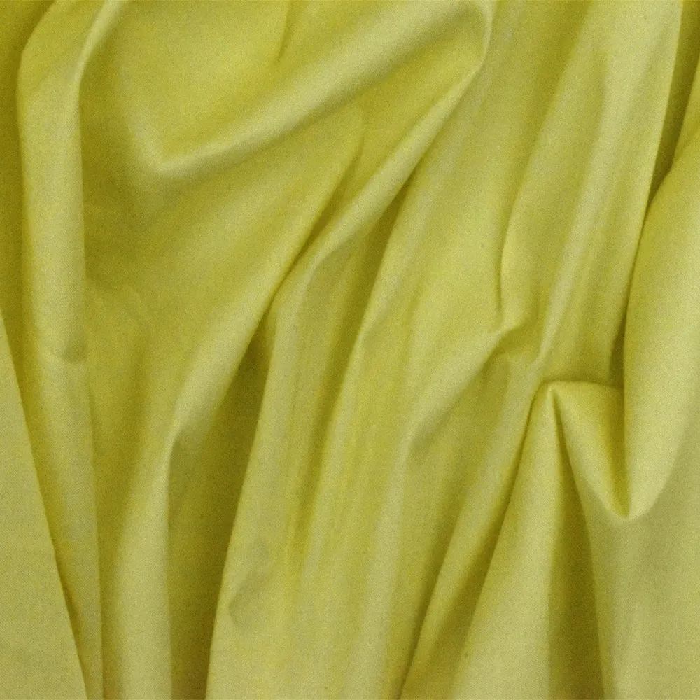 Sun Yellow Solid Stretch Cotton Blend Broadcloth Woven Fabric