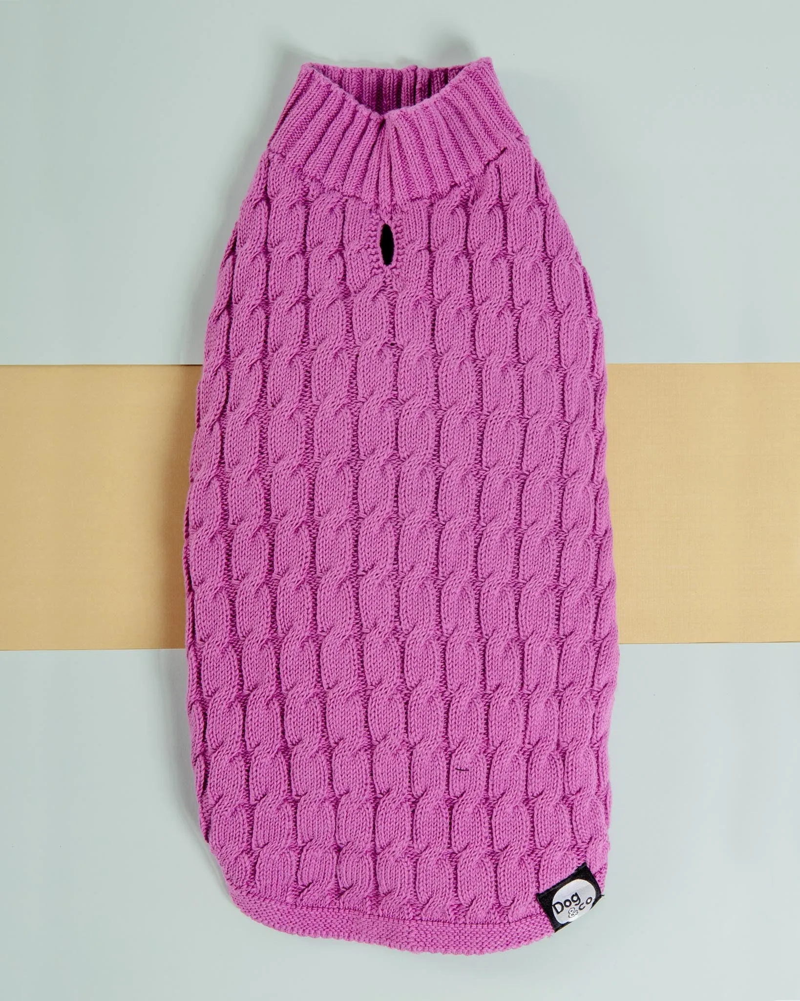 The Uptown Cable Knit Sweater in Radiant Orchid American Cotton (Made in NYC)