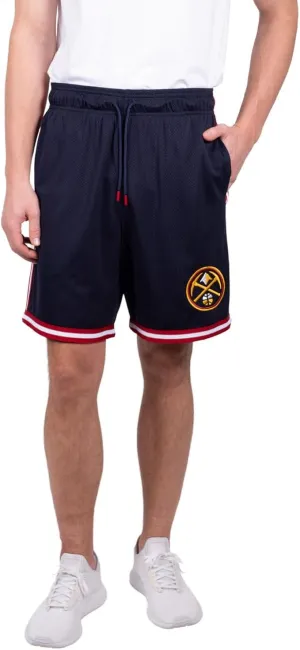 Ultra Game NBA Official Men’s Slam Active Basketball Training Shorts - Unisex, Denver Nuggets, Team Color|Denver Nuggets