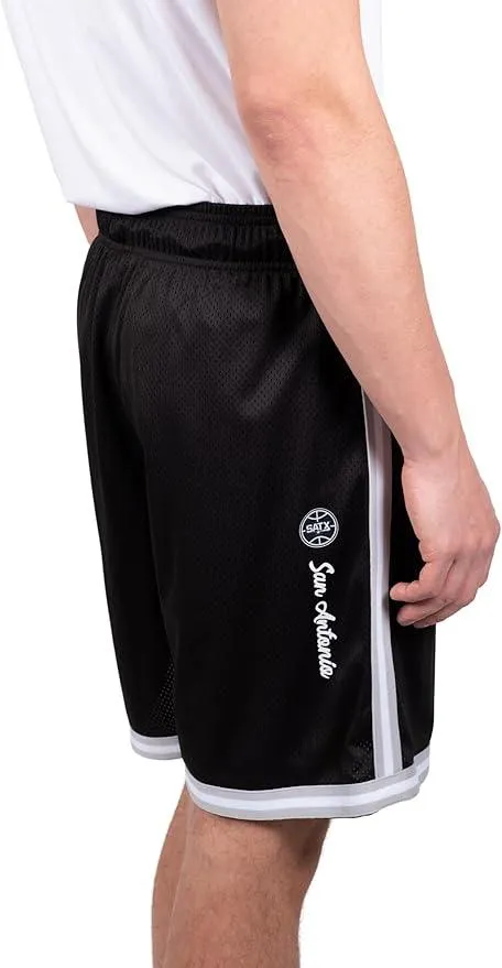 Ultra Game NBA Official Men’s Slam Active Basketball Training Shorts - Unisex, San Antonio Spurs, Team Color|San Antonio Spurs