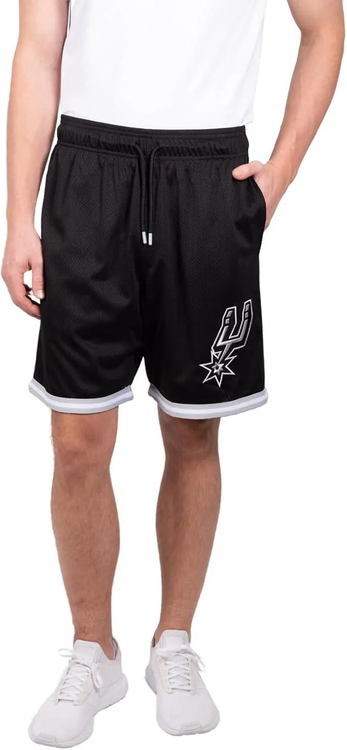 Ultra Game NBA Official Men’s Slam Active Basketball Training Shorts - Unisex, San Antonio Spurs, Team Color|San Antonio Spurs