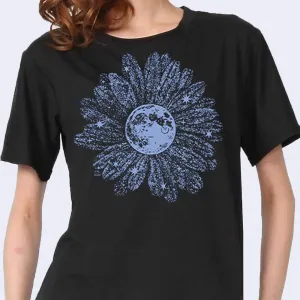 Yoskay Yamamoto x Giant Robot - Moonflower T-shirt (Black)